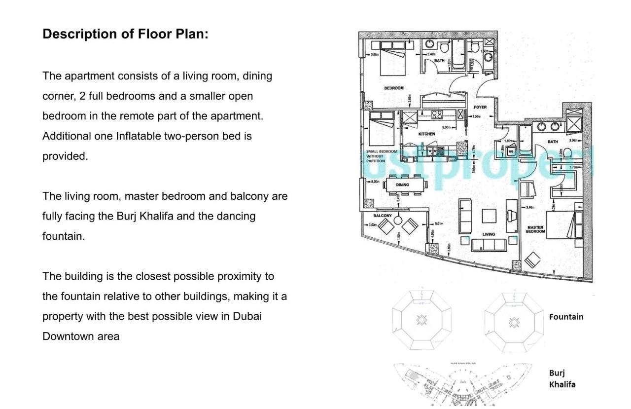 Elite Royal Apartment - Full Burj Khalifa & Fountain View - Brilliant - 2 Bedrooms & 1 Open Bedroom Without Partition Дубай Экстерьер фото